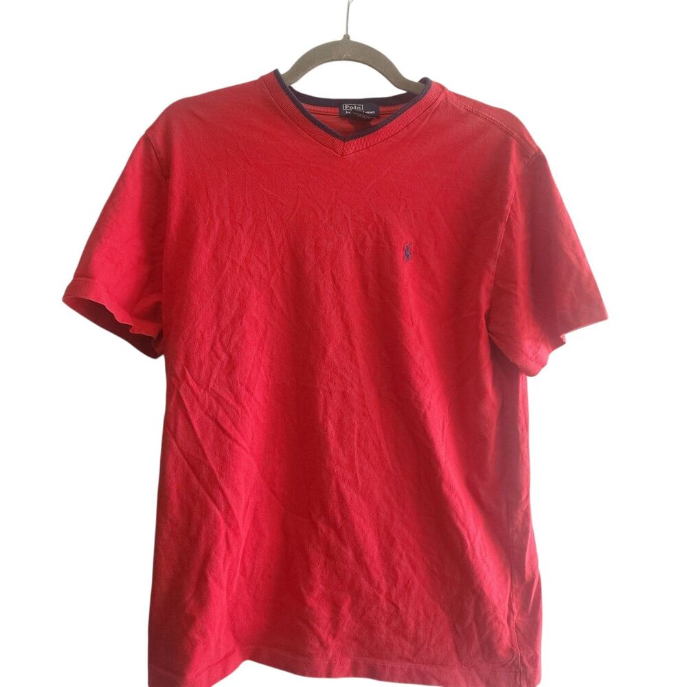 Polo Ralph Lauren Short Sleeve V Neck‎ Shirt Mens SZ XL Casual Classic Everyday